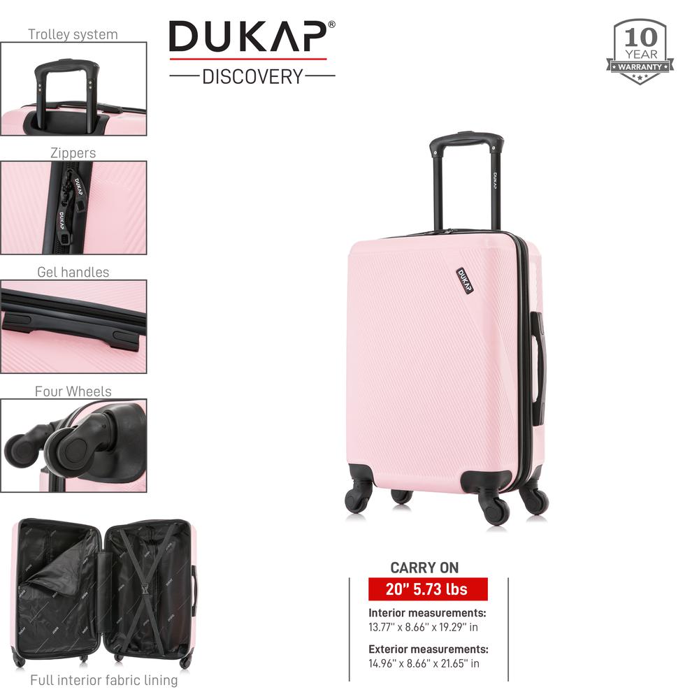 DUKAP Inception Lightweight Hardside Spinner 20 inch Black. Picture 20