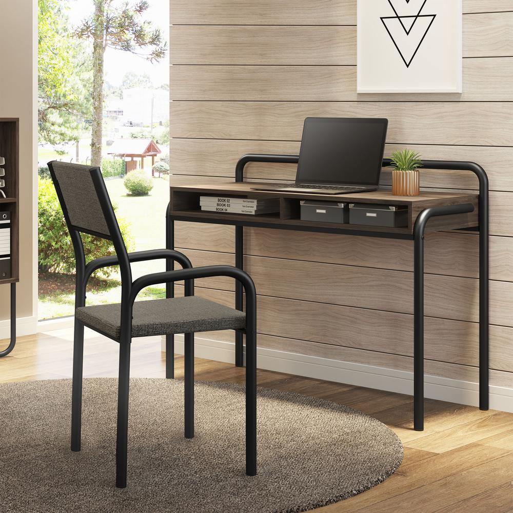 Techni Mobili Office Visiting Chair with metal frame, Black. Picture 21