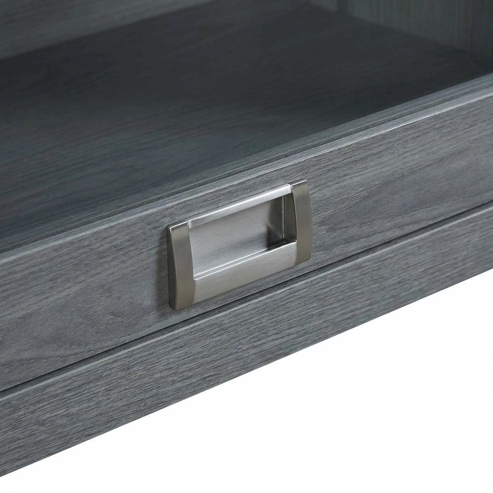 Grey TV Stand for up to 60-inch Screens with Sturdy Construction, Modern Design. Picture 4