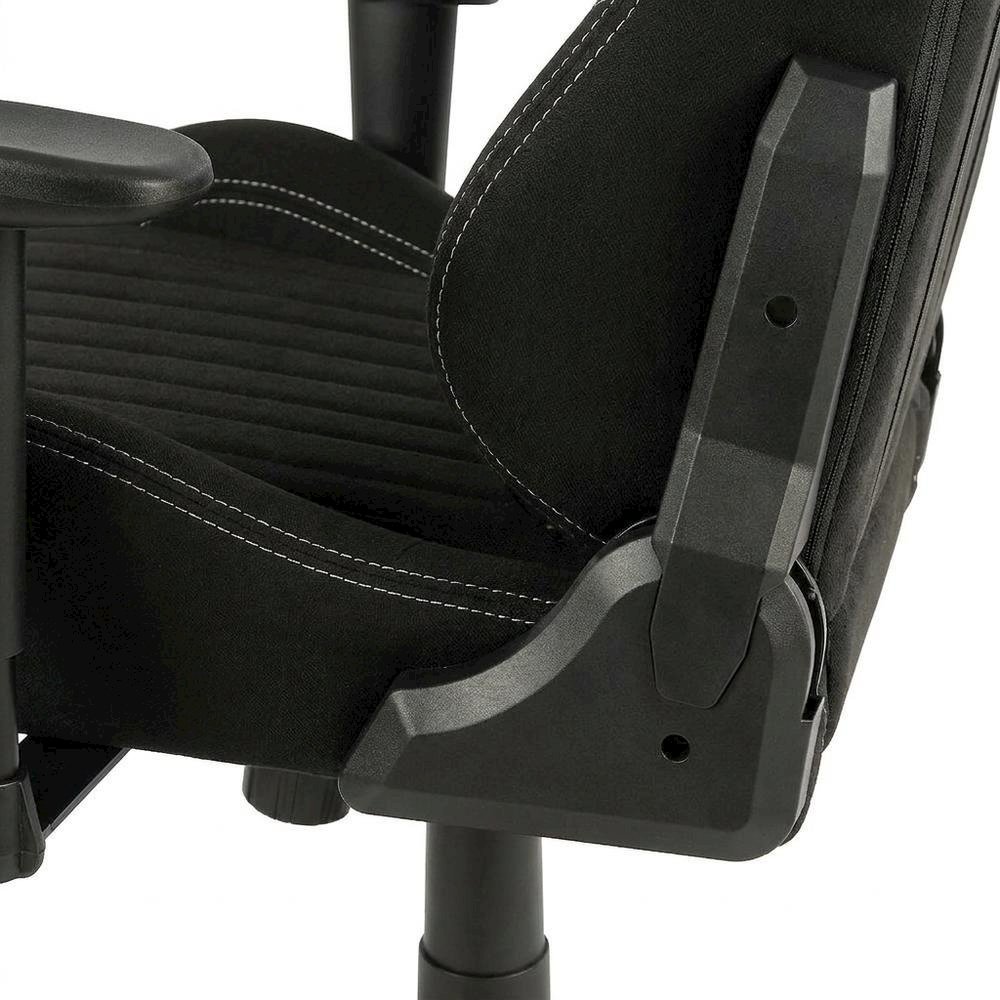 Black Fabric Ergonomic High Back Racing Gaming Chair. Picture 6