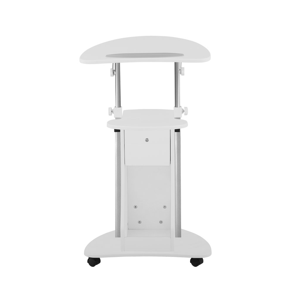 Sit-to-Stand Rolling Adjustable Storage Medical Laptop Computer Cart. Picture 2