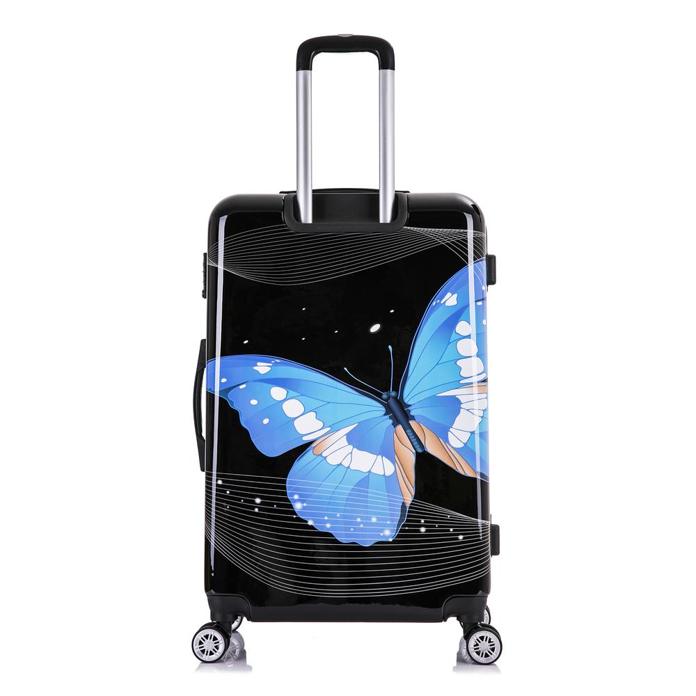 InUSA Prints Lightweight Hardside Spinner 28 inch Black Butterfly. Picture 4