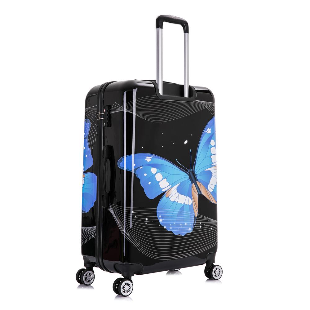 InUSA Prints Lightweight Hardside Spinner 28 inch Black Butterfly. Picture 5