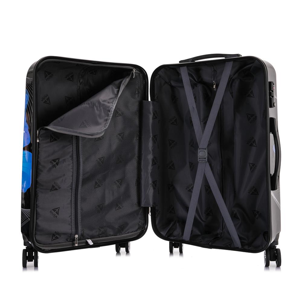 InUSA Prints Lightweight Hardside Spinner 20 inch Black Butterfly. Picture 15