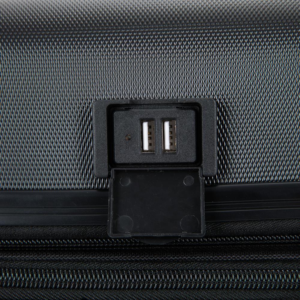 DUKAP Intely Smart Hardside 2 piece set 20''/28'' with USB and integrated weight scale - Black. Picture 11