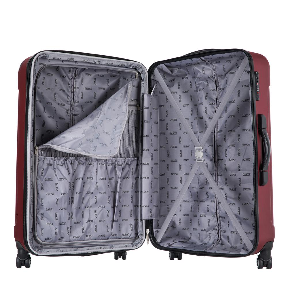 DUKAP Intely Smart Hardside 2 piece set 20''/28'' with USB and integrated weight scale - Wine. Picture 9