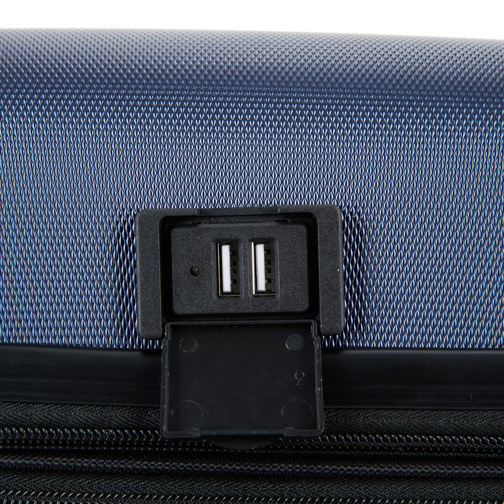 DUKAP Intely Smart Hardside 2 piece set 20''/28'' with USB and integrated weight scale - Blue. Picture 4