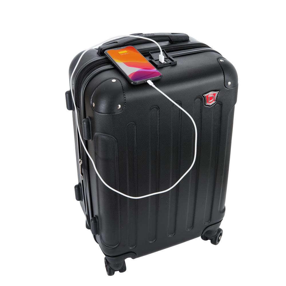 DUKAP Intely Smart Hardside 2 piece set 20''/28'' with USB and integrated weight scale - Black. Picture 12