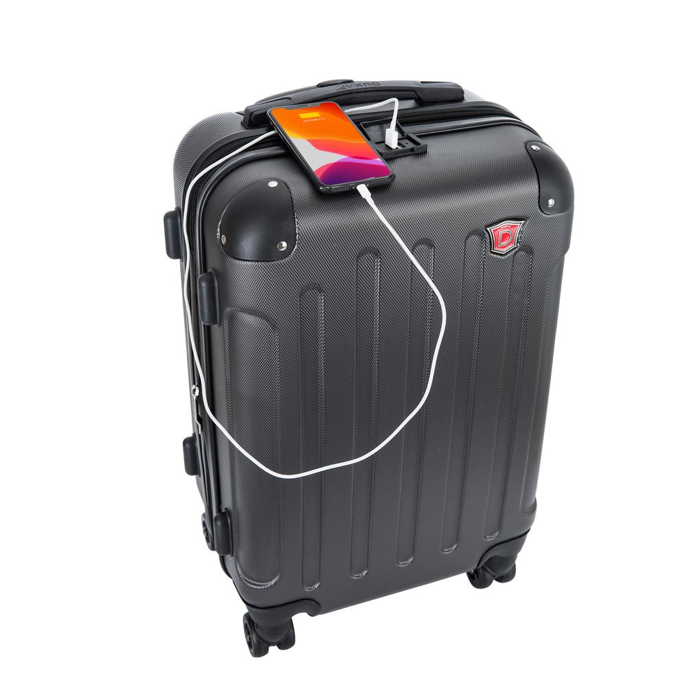 DUKAP Intely Smart Hardside 2 piece set 20''/28'' with USB and integrated weight scale - Grey. Picture 14