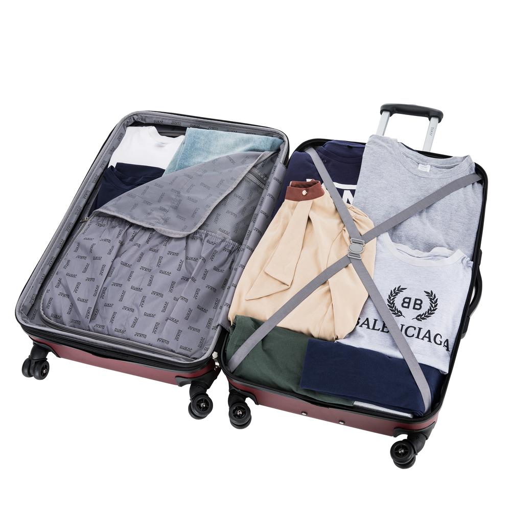 DUKAP Intely Smart Hardside 2 piece set 20''/28'' with USB and integrated weight scale - Wine. Picture 14