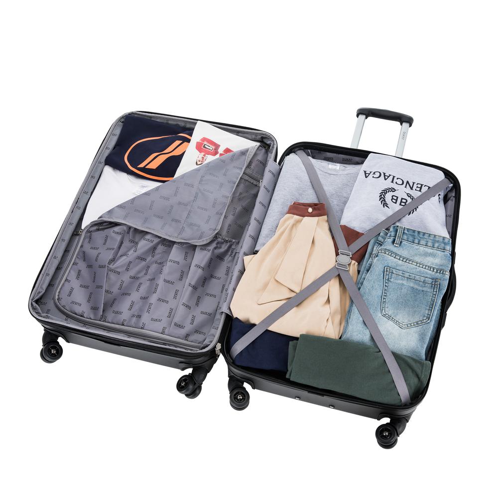 DUKAP Intely Smart Hardside 2 piece set 20''/28'' with USB and integrated weight scale - Black. Picture 13