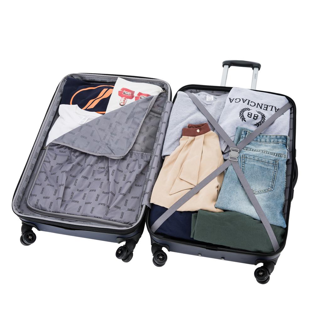 DUKAP Intely Smart Hardside 2 piece set 20''/28'' with USB and integrated weight scale - Blue. Picture 11