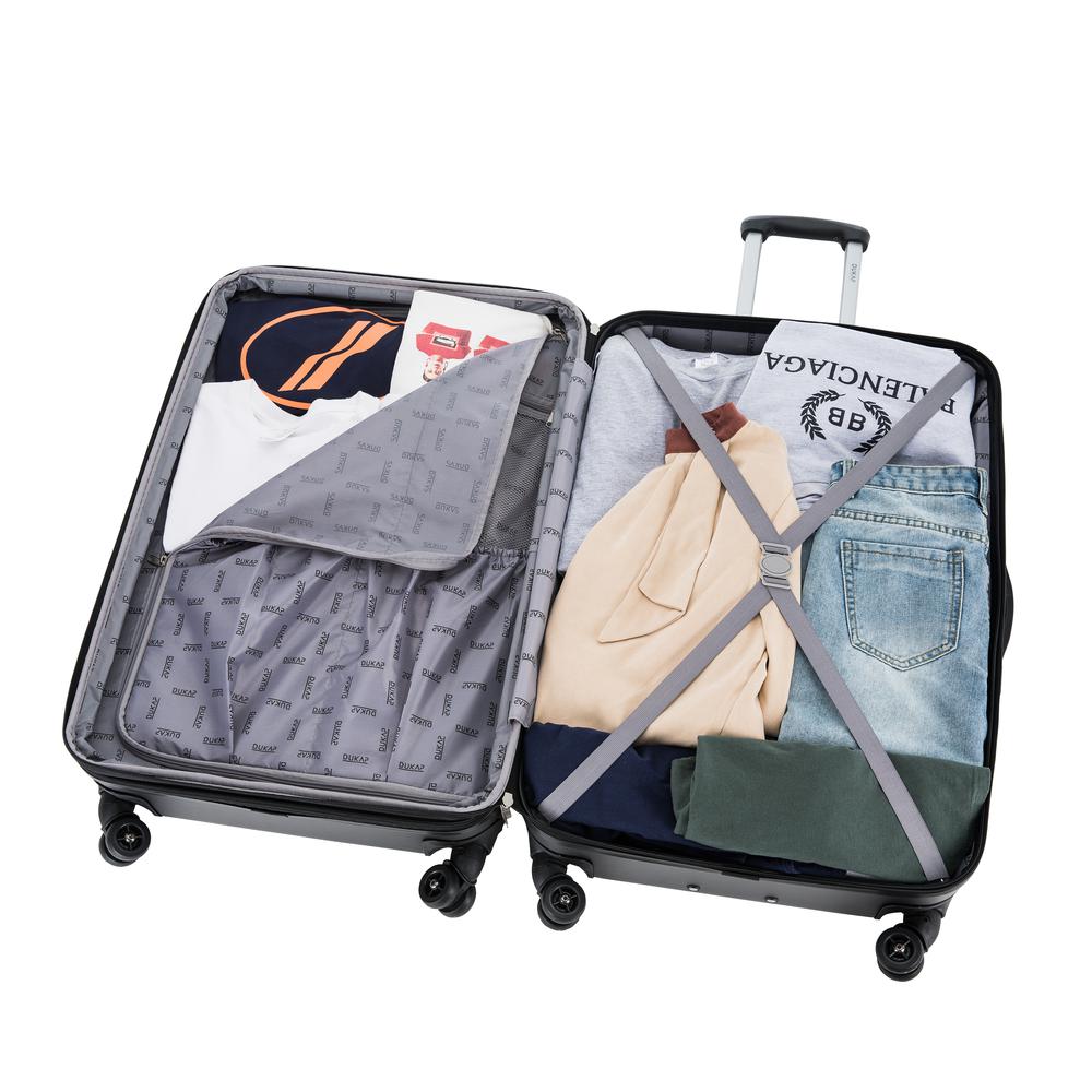 DUKAP Intely Smart Hardside 2 piece set 20''/28'' with USB and integrated weight scale - Grey. Picture 11