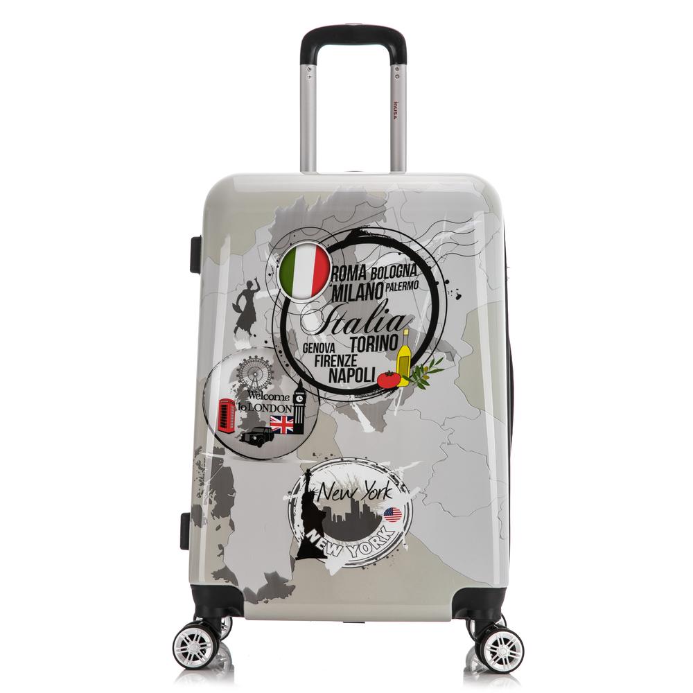 InUSA Prints Lightweight Hardside Spinner 24 inch World. Picture 1