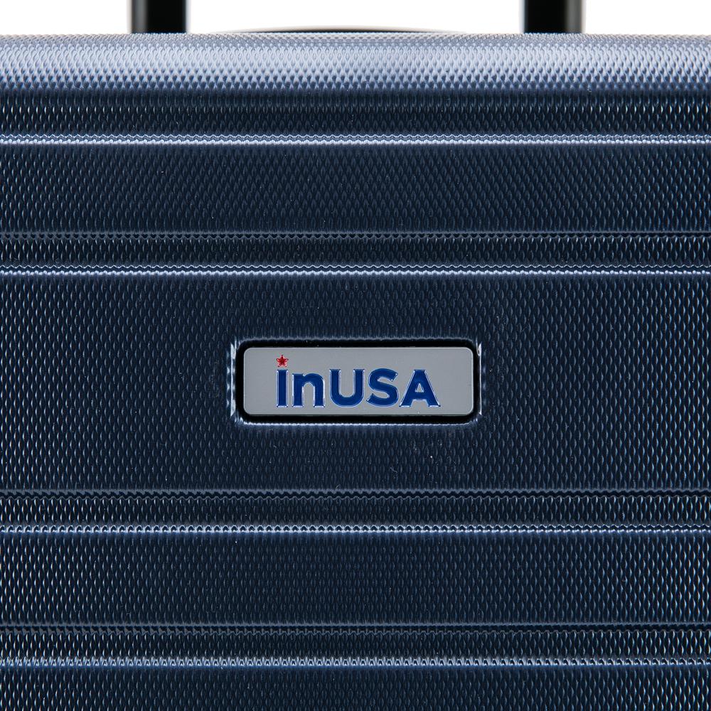 InUSA Deep lightweight hardside spinner 3 piece luggage set  20'',24'', 28'' Blue. Picture 1