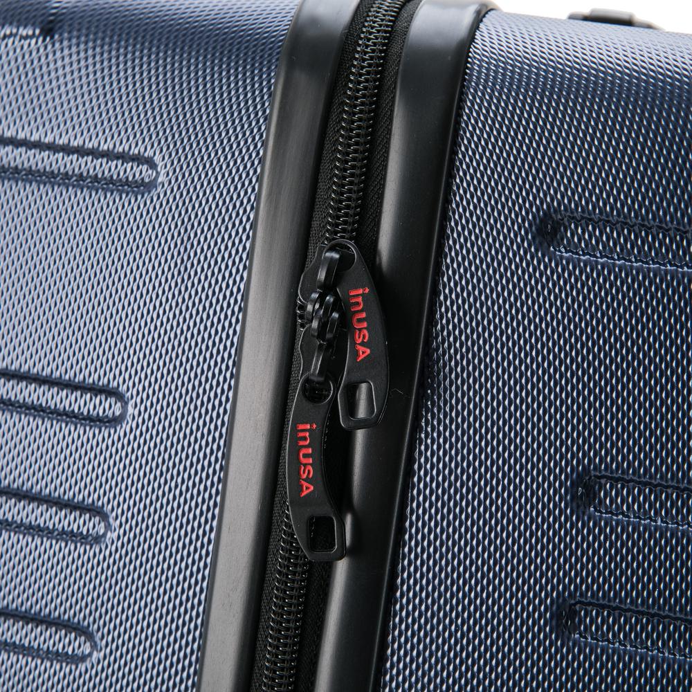 InUSA Deep lightweight hardside spinner 3 piece luggage set  20'',24'', 28'' Blue. Picture 4