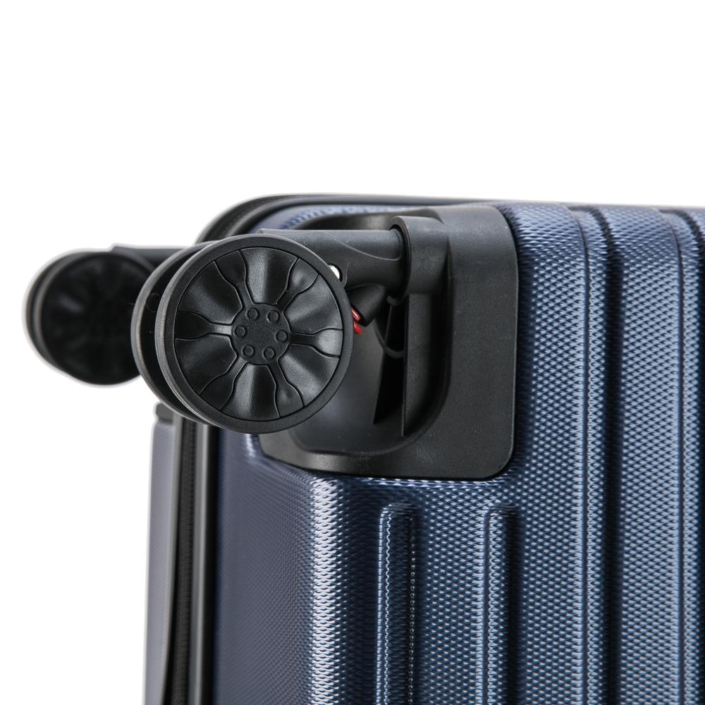 InUSA Deep lightweight hardside spinner 3 piece luggage set  20'',24'', 28'' Blue. Picture 5