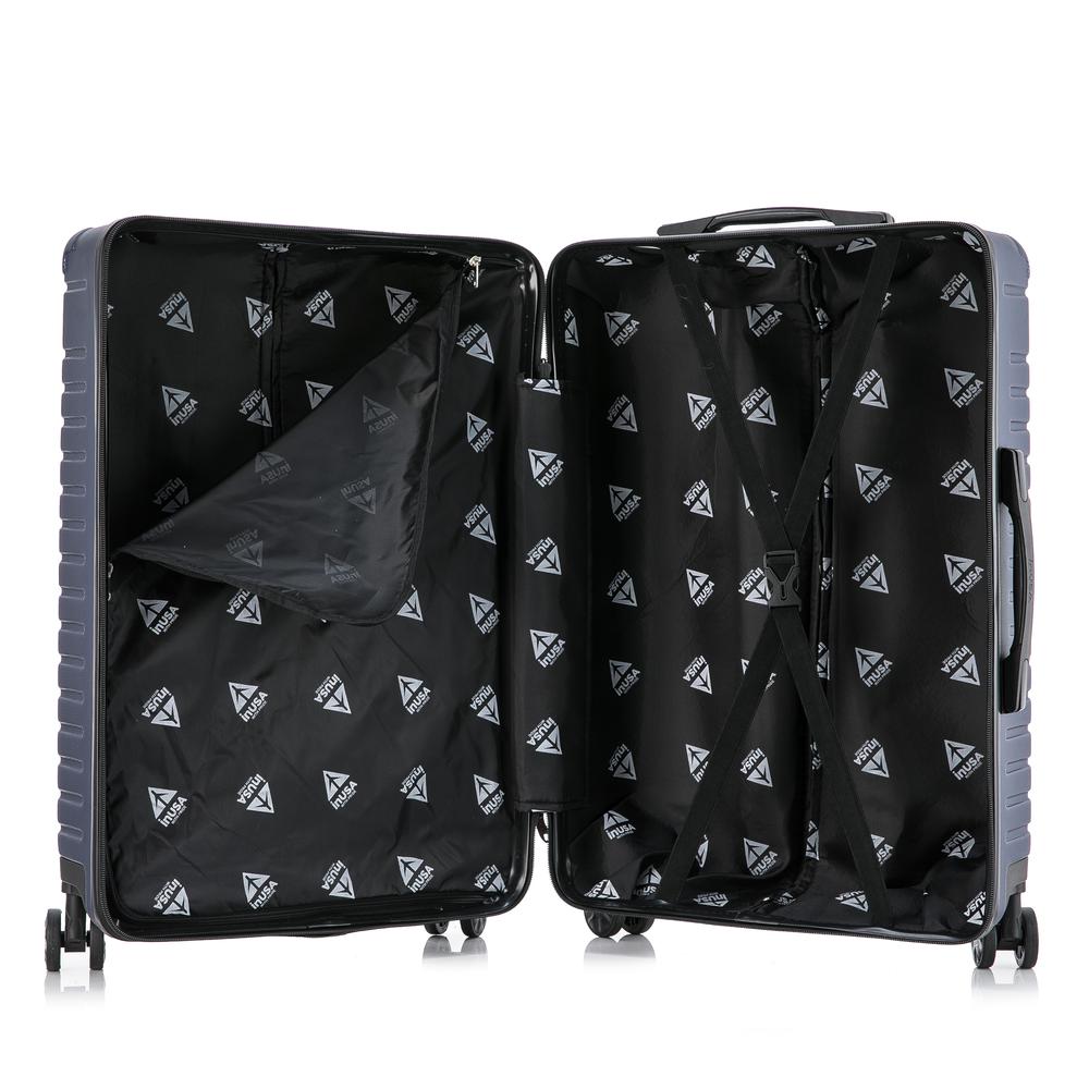 InUSA Deep lightweight hardside spinner 3 piece luggage set  20'',24'', 28'' Blue. Picture 6