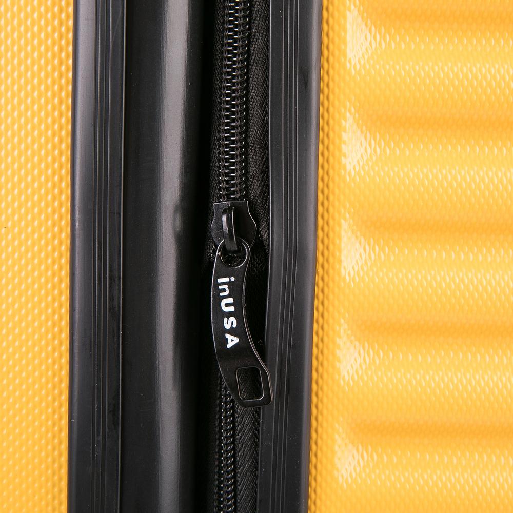InUSA Ally lightweight hardside spinner 24 inch Mustard. Picture 1