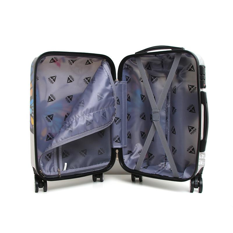 InUSA Prints Lightweight Hardside Spinner 3 Piece Set 20'',24'',28'' Butterfly. Picture 11
