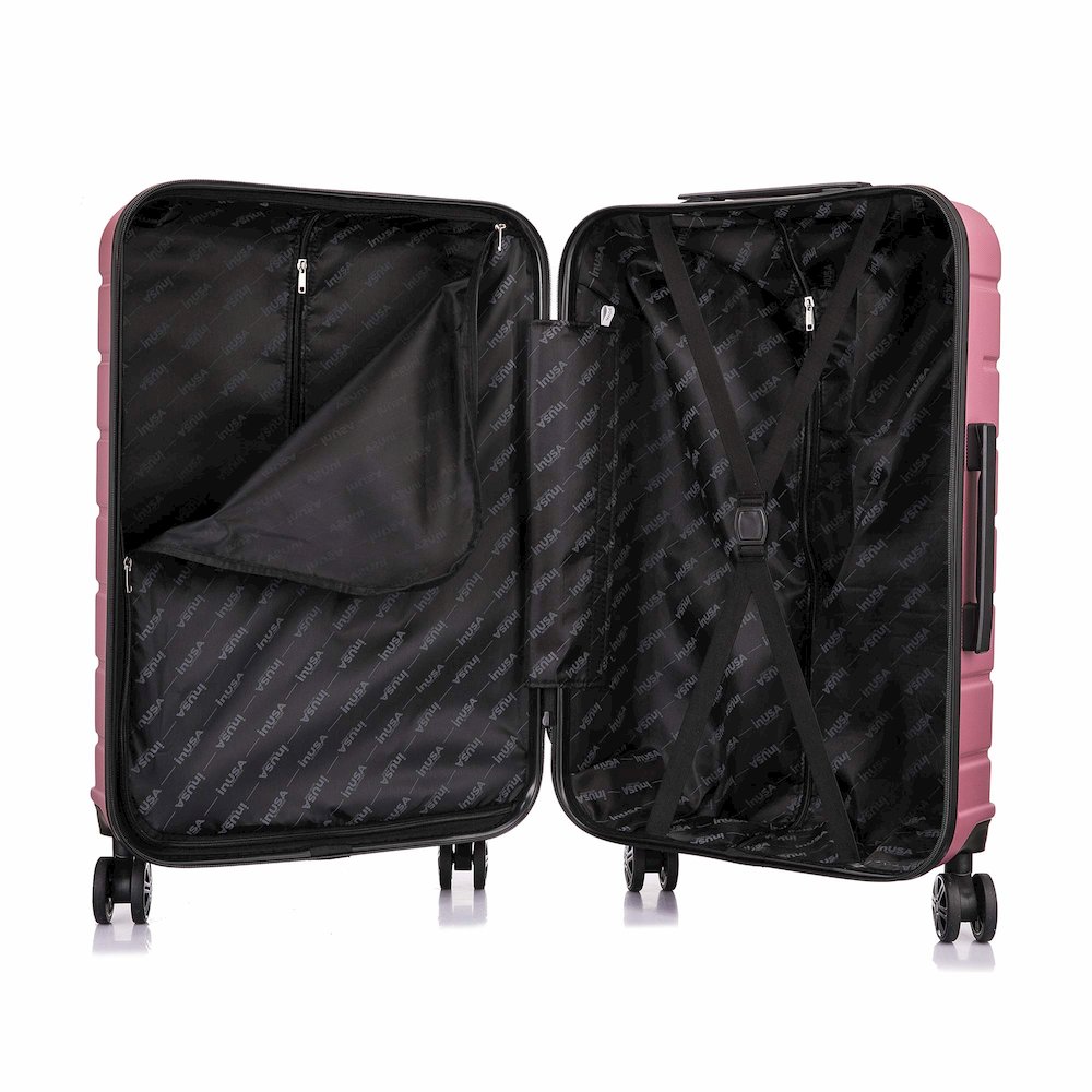 InUSA Trend lightweight hardside spinner 3 piece luggage set  20'',24'', 28'' Rose Gold. Picture 4
