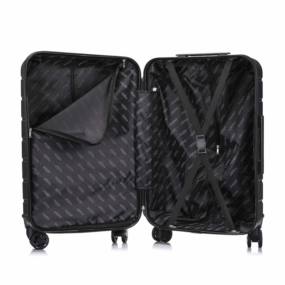 InUSA Trend lightweight hardside spinner 3 piece luggage set  20'',24'', 28'' Black. Picture 4