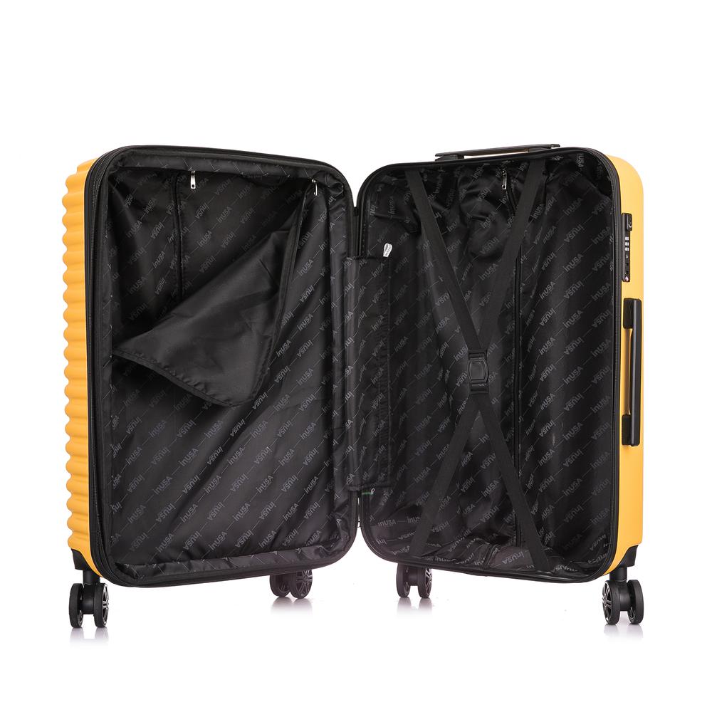 InUSA Ally lightweight hardside spinner 24 inch Mustard. Picture 4