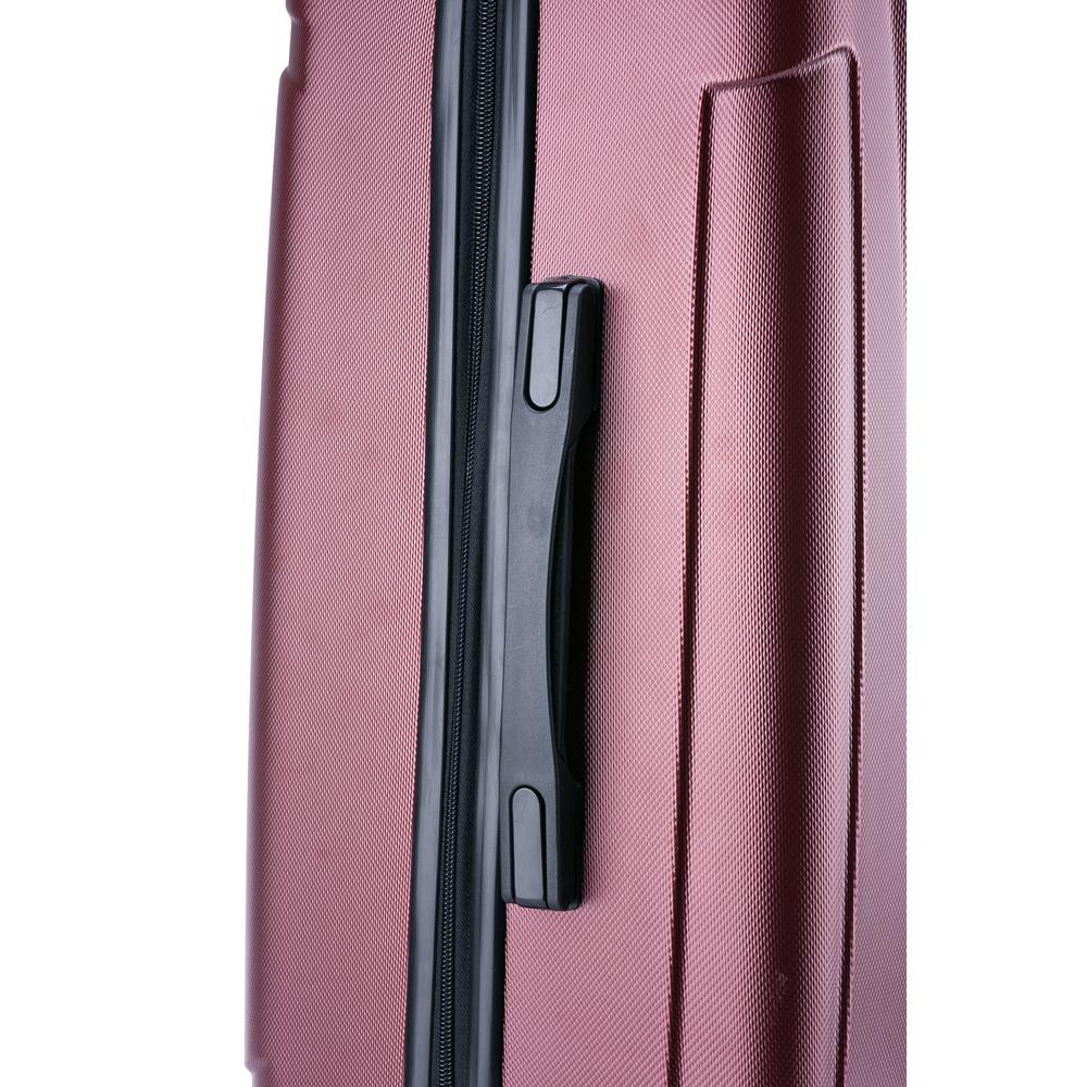 InUSA Pilot lightweight hardside spinner 3 piece Set 20”, 24", 28" Wine. Picture 4