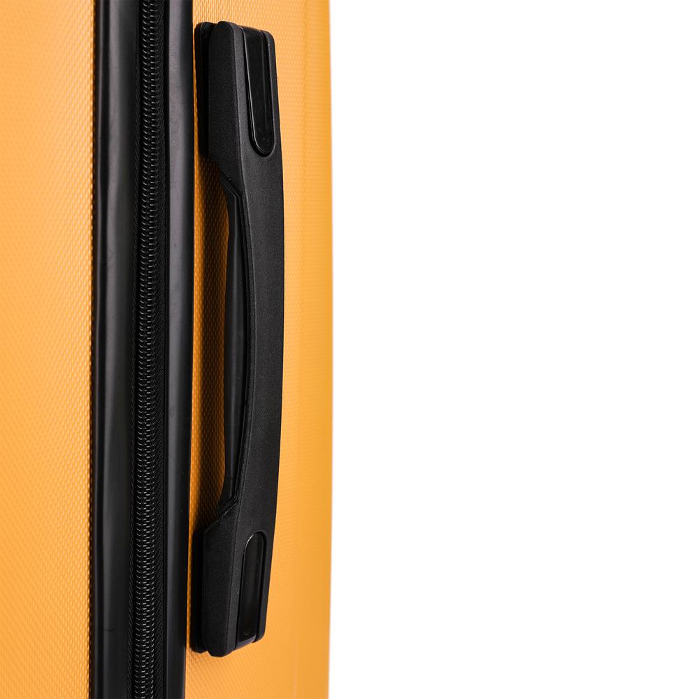 InUSA Pilot lightweight hardside spinner 3 piece Set 20”, 24", 28" Mustard. Picture 1