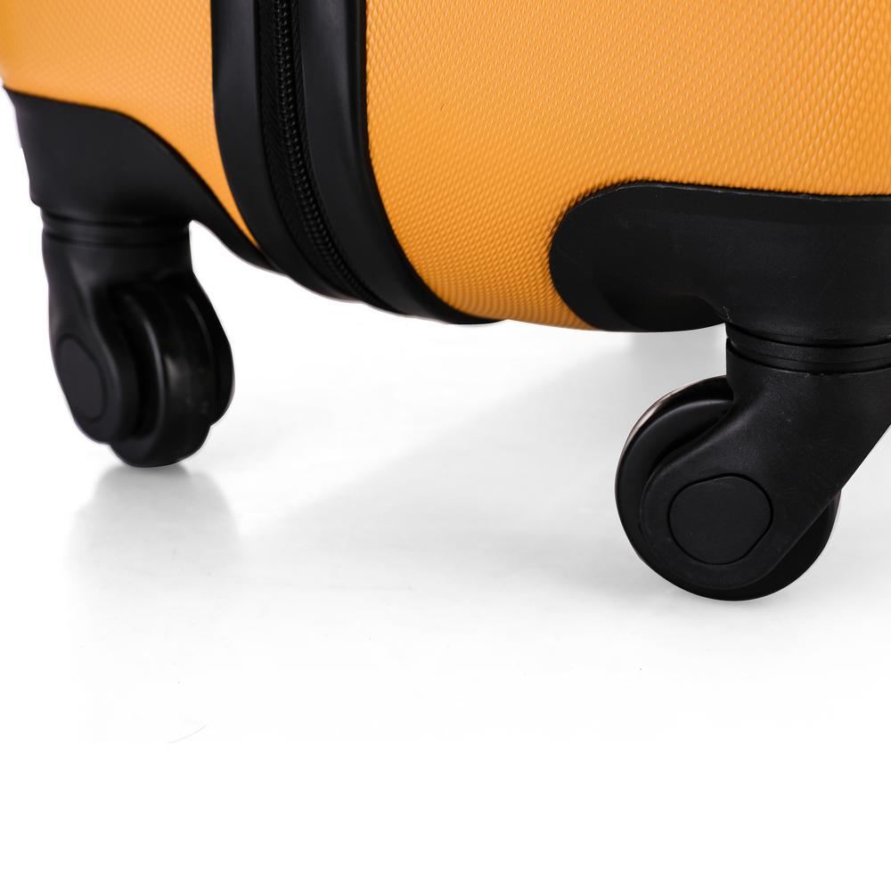 InUSA Pilot lightweight hardside spinner 3 piece Set 20”, 24", 28" Mustard. Picture 7