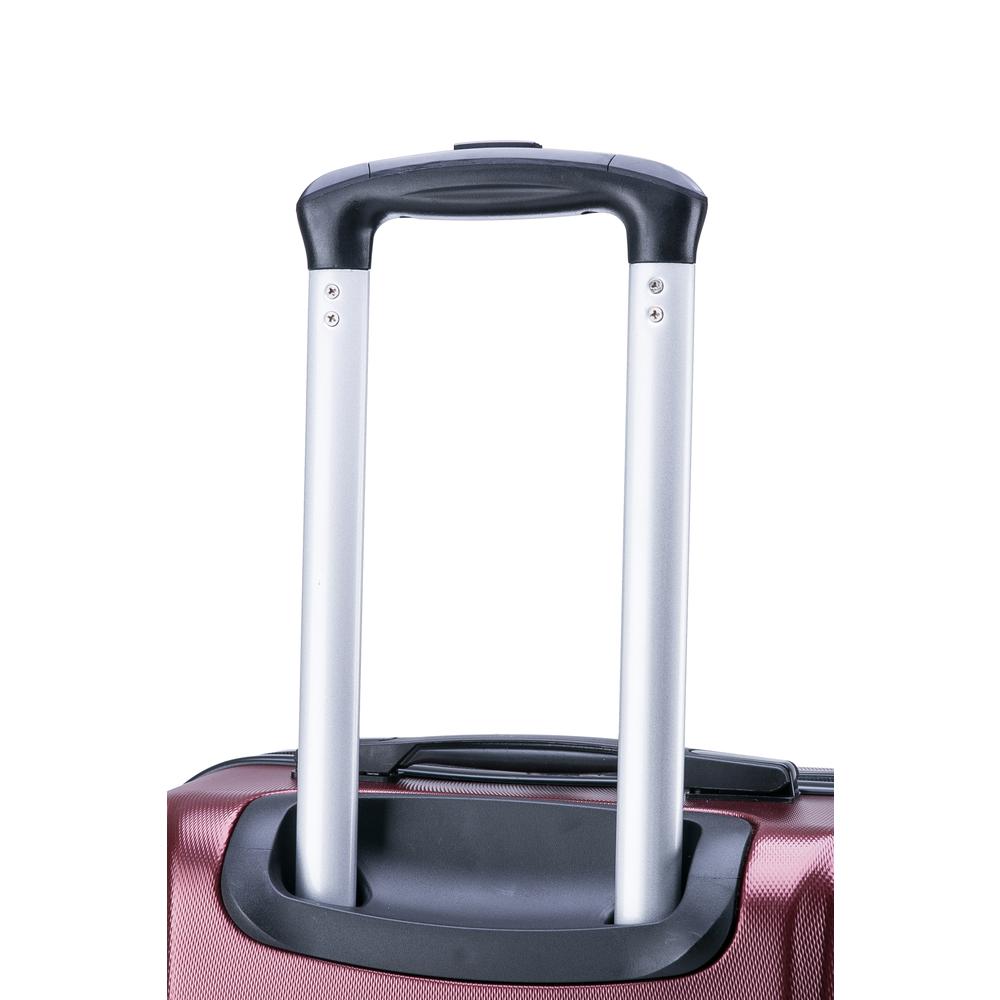 InUSA Pilot lightweight hardside spinner 3 piece Set 20”, 24", 28" Wine. Picture 5