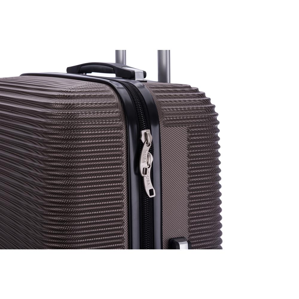 InUSA Royal lightweight hardside spinner 3 piece Set 20", 24", 28" Brown. Picture 11