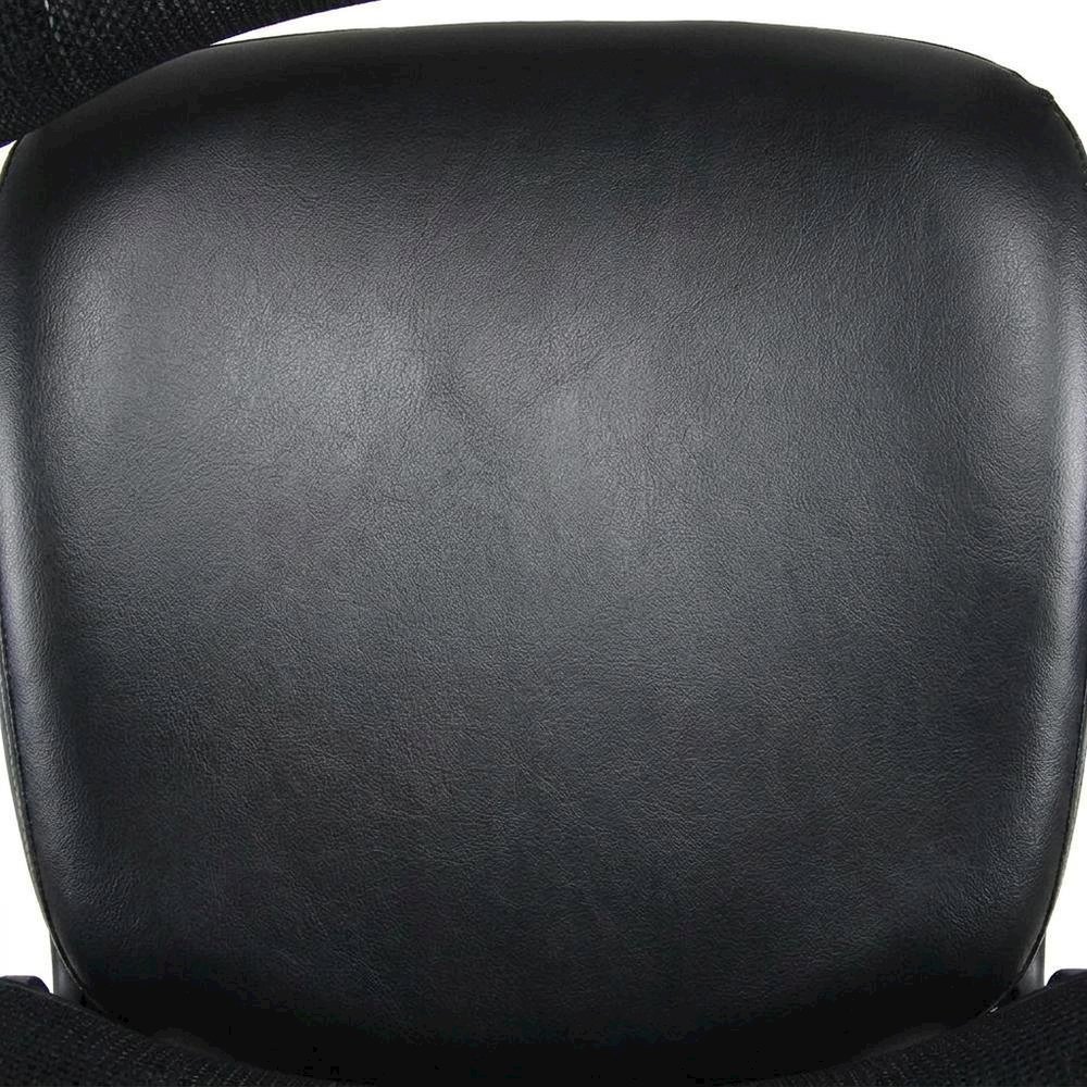 Black Mid-Back Mesh Office Chair with Adjustable Armrests for Comfort. Picture 7