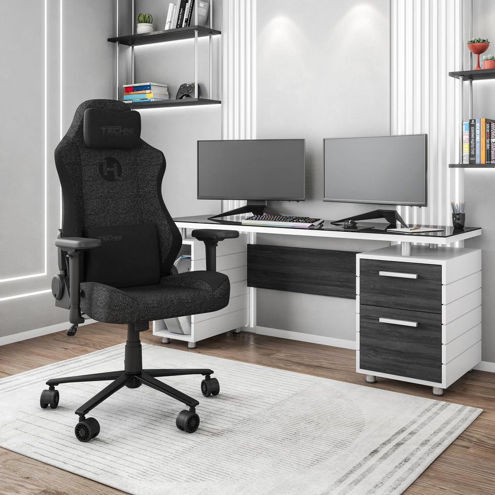 Techni Sport Fabric Gaming Chair - Black. Picture 11