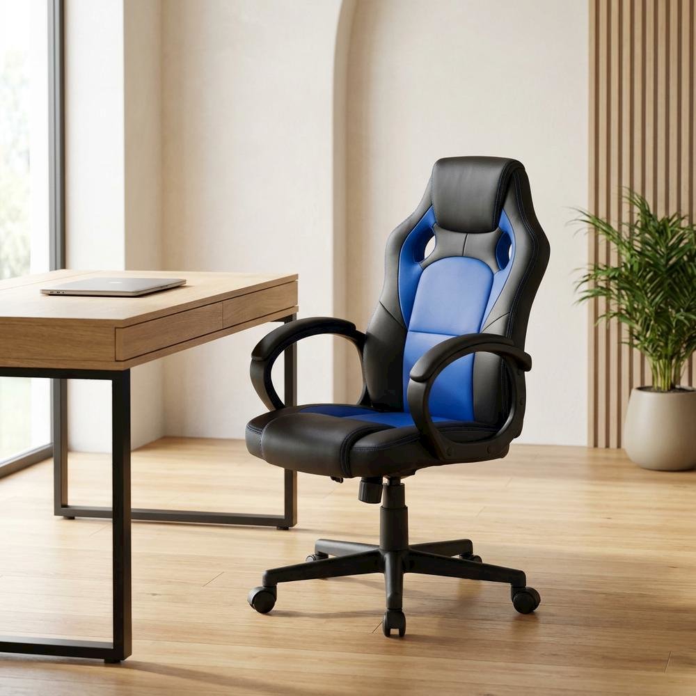 Kids' Racing Chair with Wheels, Ergonomic Design for Gaming and Study. Picture 2