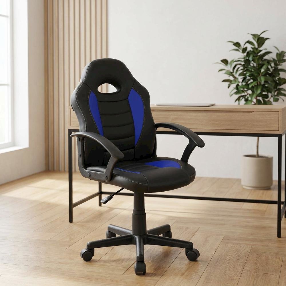 Kids' Racing Chair with Wheels, Ergonomic Design for Gaming and Study. Picture 4