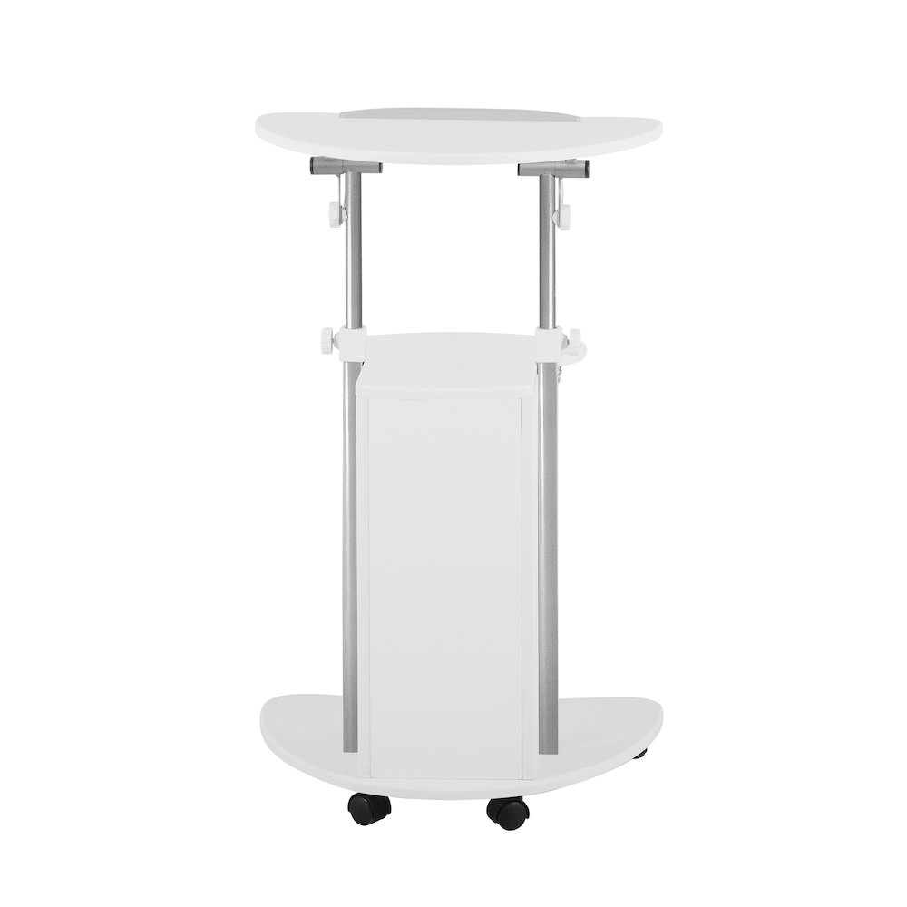 Sit-to-Stand Rolling Adjustable Storage Medical Laptop Computer Cart. Picture 4
