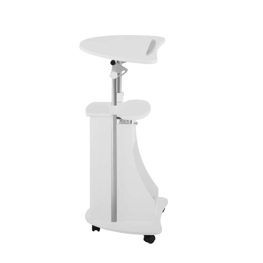 Sit-to-Stand Rolling Adjustable Storage Medical Laptop Computer Cart. Picture 3