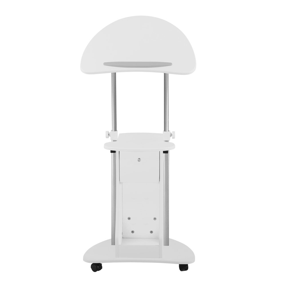 Sit-to-Stand Rolling Adjustable Storage Medical Laptop Computer Cart. Picture 7
