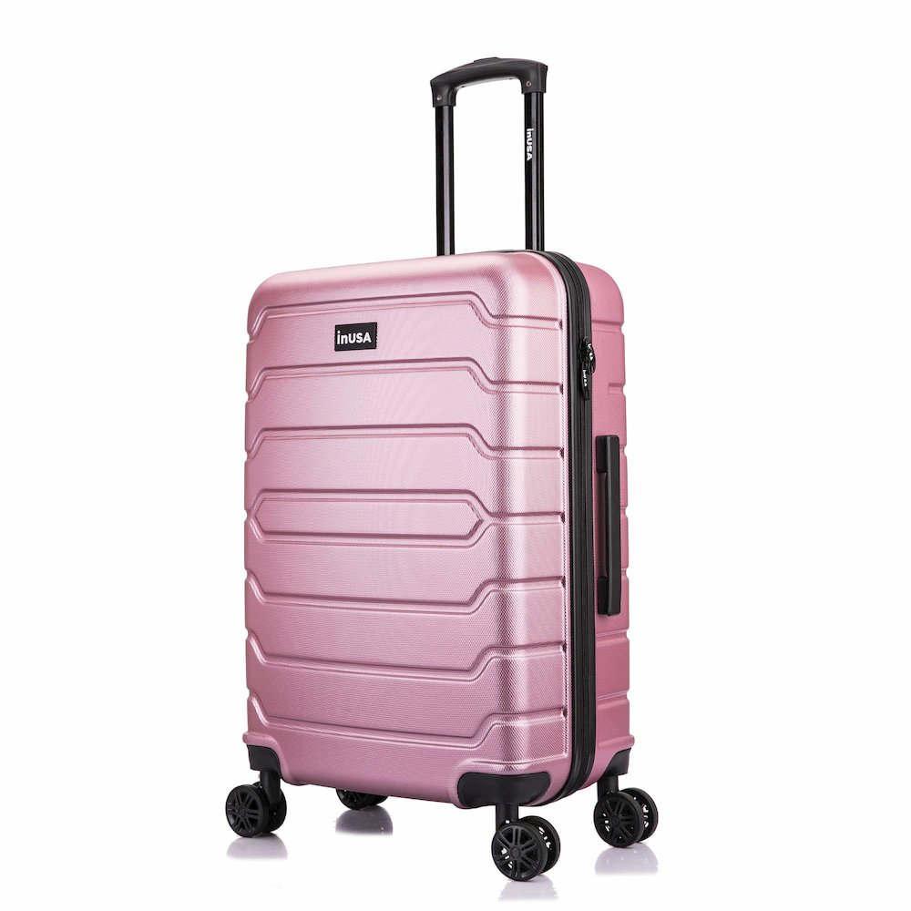 InUSA Trend lightweight hardside spinner 24 inch Rose Gold. Picture 1