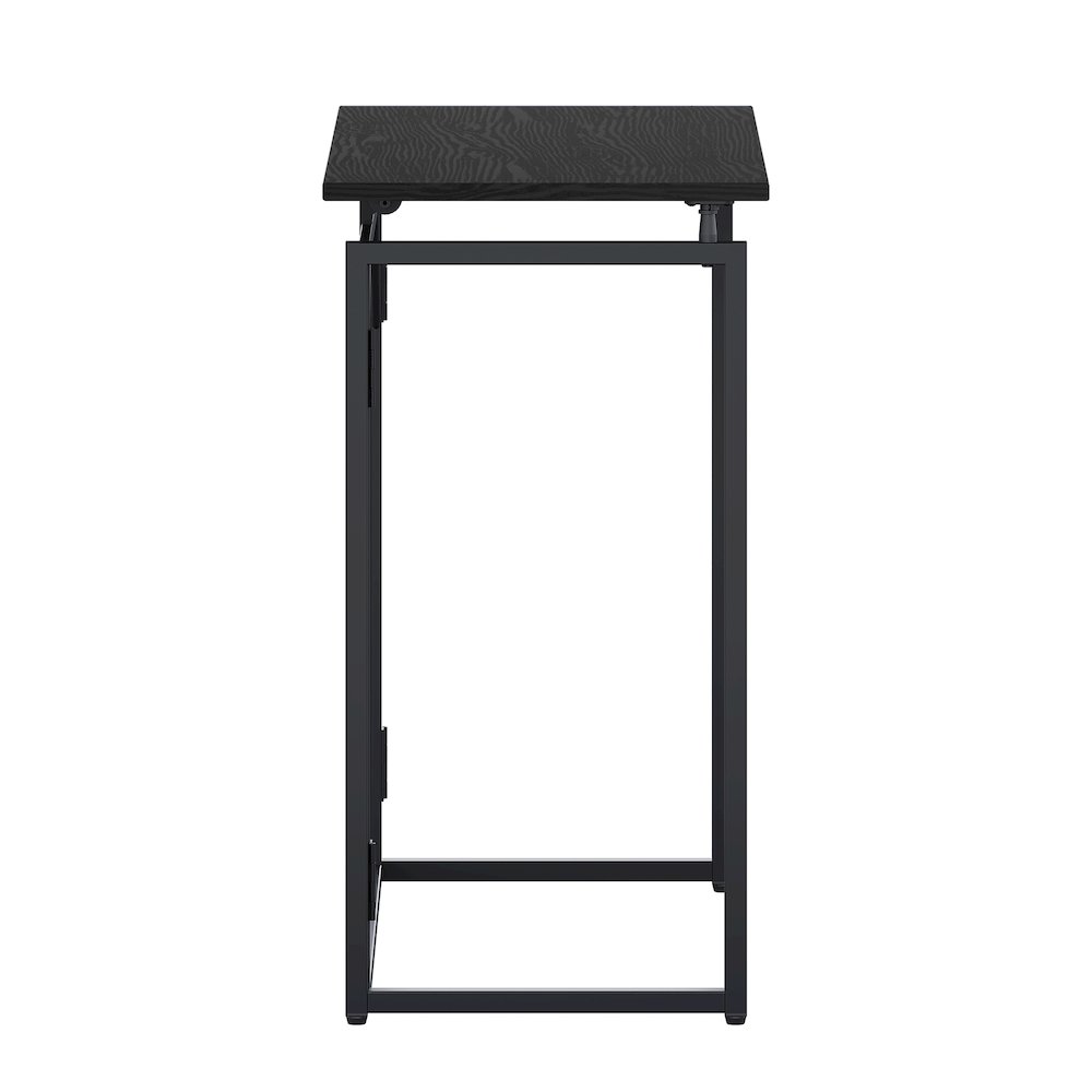 31.5” Folding Desk for Small Spaces, No Assembly Required, Black. Picture 7