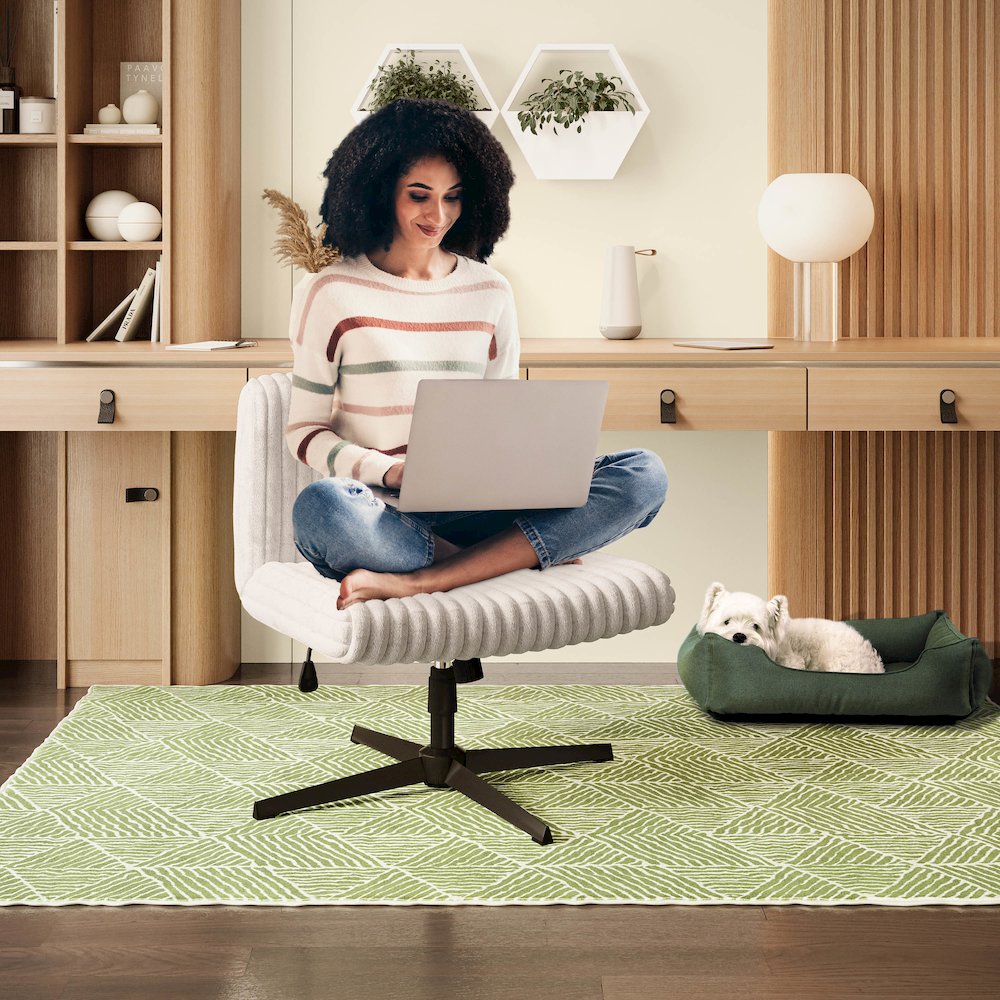 Techni Mobili Criss Cross Chair - Extra Wide Home or Office Chair. Picture 8
