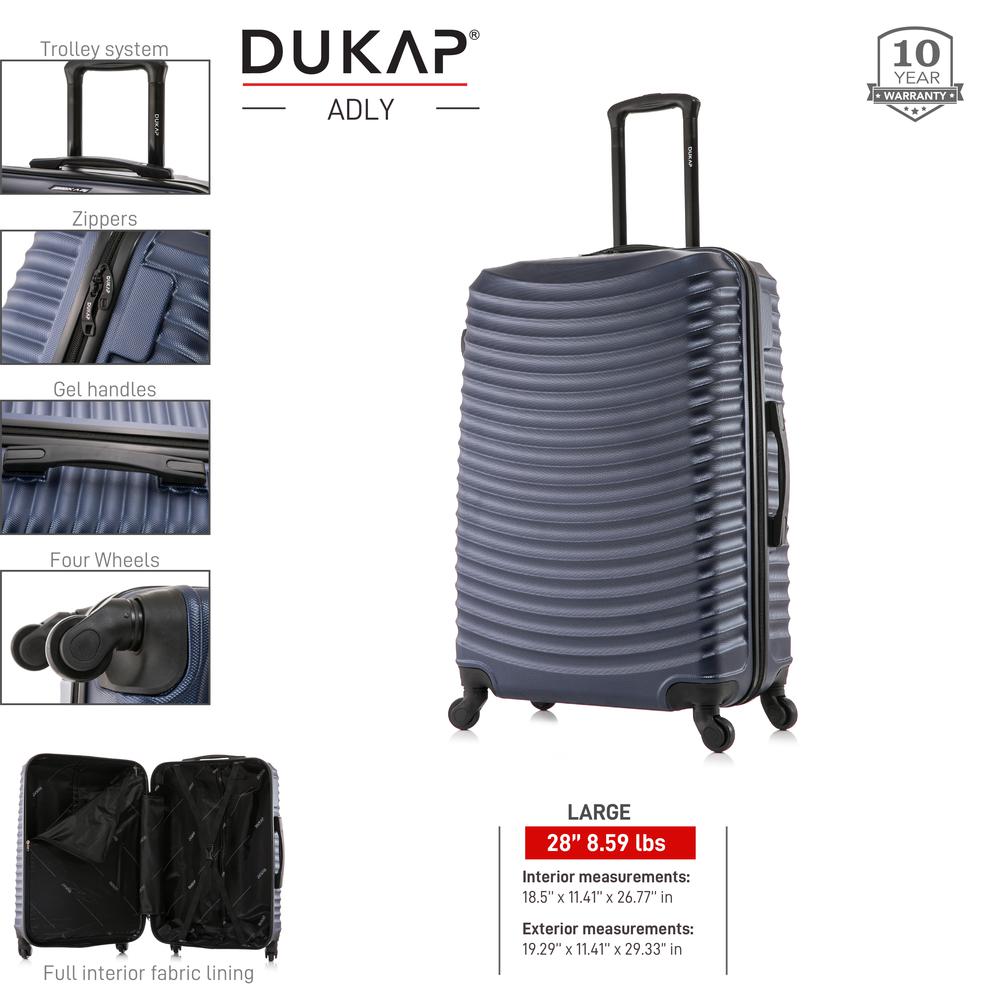 DUKAP Adly Lightweight Hardside Spinner 28 inch Blue. Picture 6
