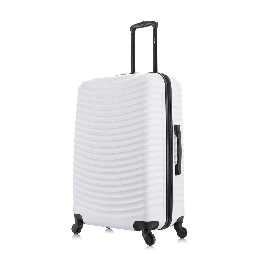 DUKAP Adly Lightweight Hardside Spinner 28 inch White. Picture 1