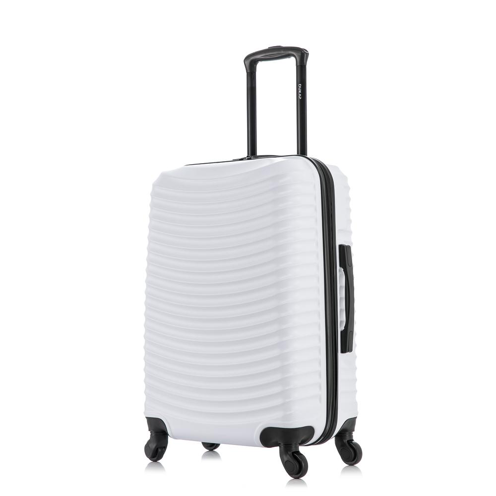 DUKAP Adly Lightweight Hardside Spinner 24 inch White. Picture 1