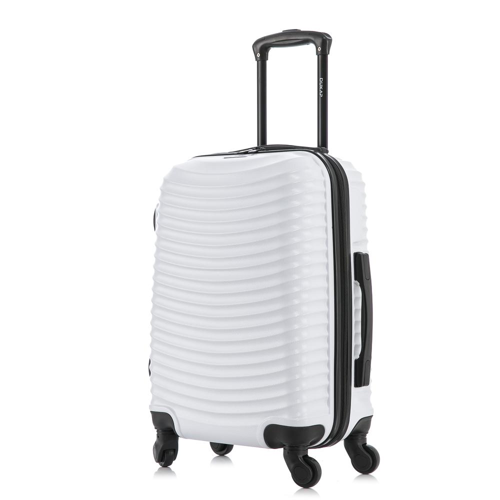 DUKAP Adly Lightweight Hardside Spinner 20 inch White. Picture 1