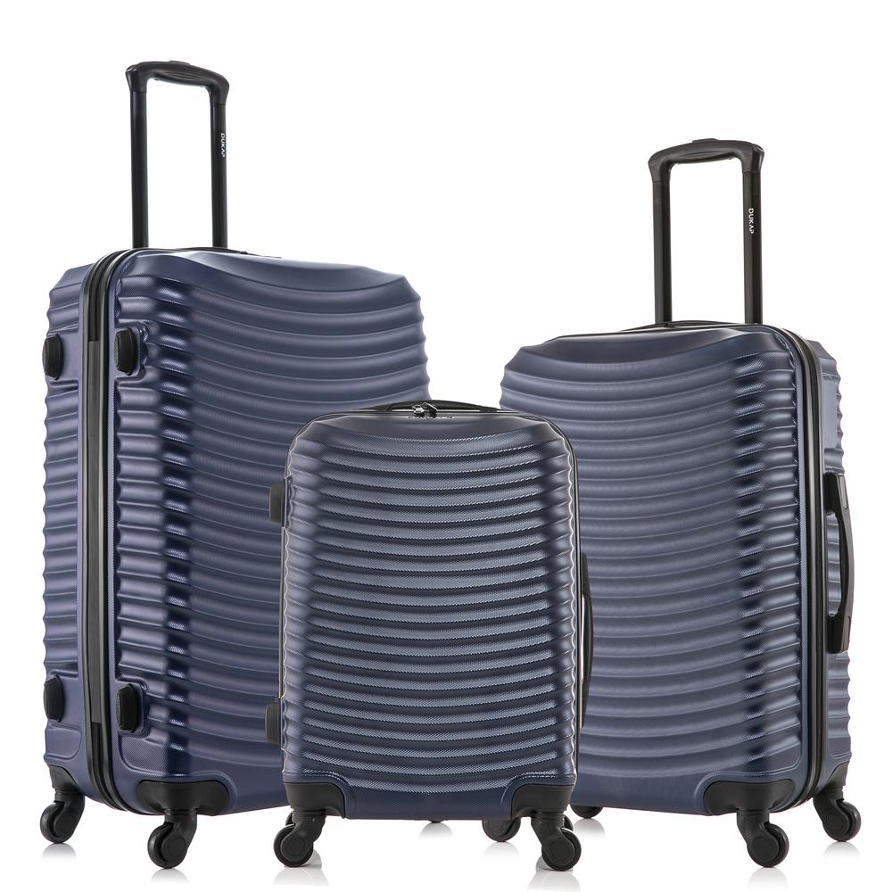DUKAP Adly Lightweight Hardside Spinner 3 Piece set  20'',24'', 28'' Blue. Picture 1