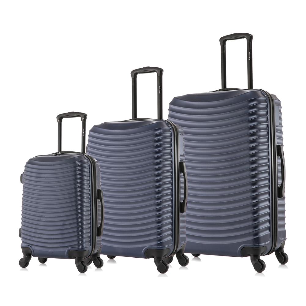 DUKAP Adly Lightweight Hardside Spinner 3 Piece set  20'',24'', 28'' Blue. Picture 2