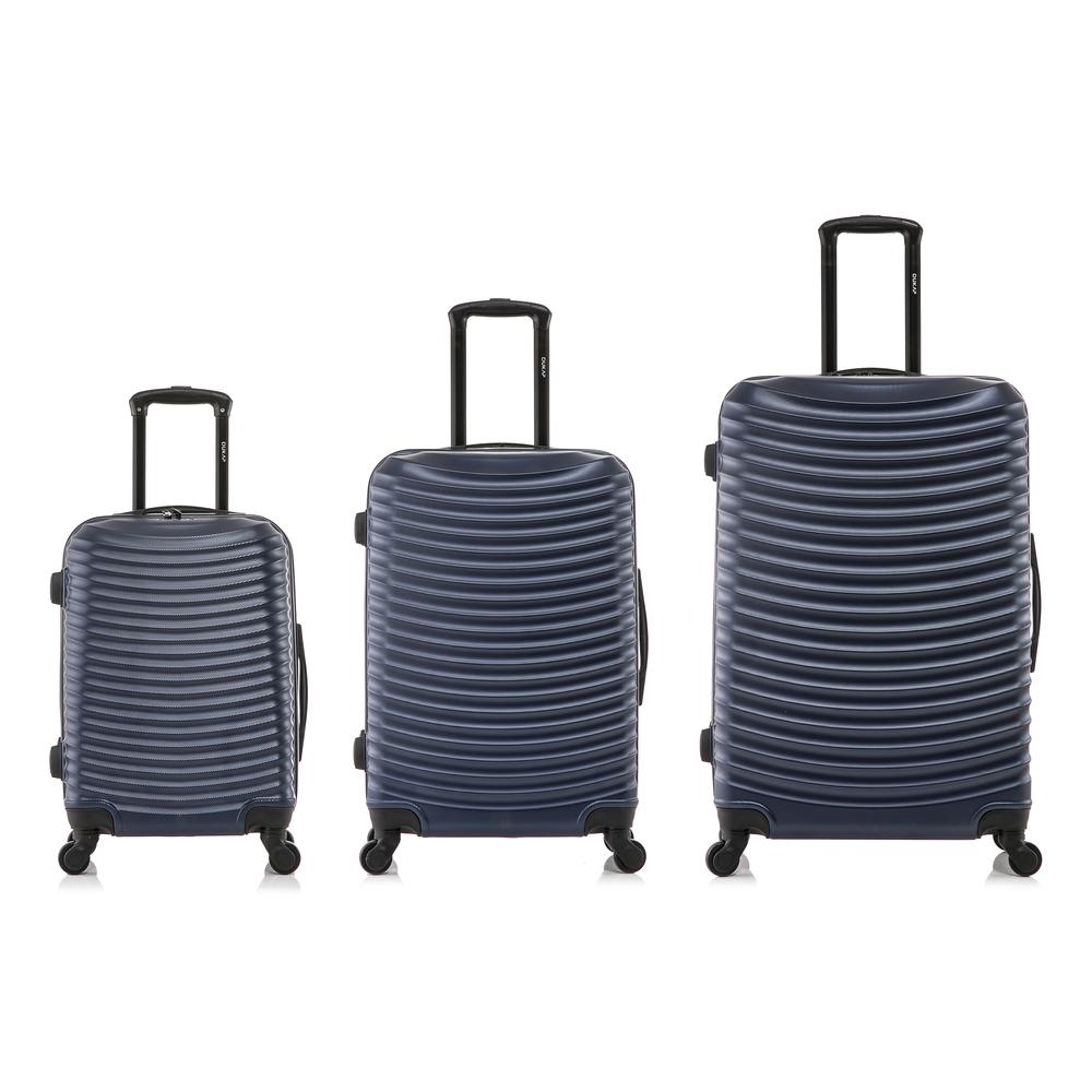 DUKAP Adly Lightweight Hardside Spinner 3 Piece set  20'',24'', 28'' Blue. Picture 8