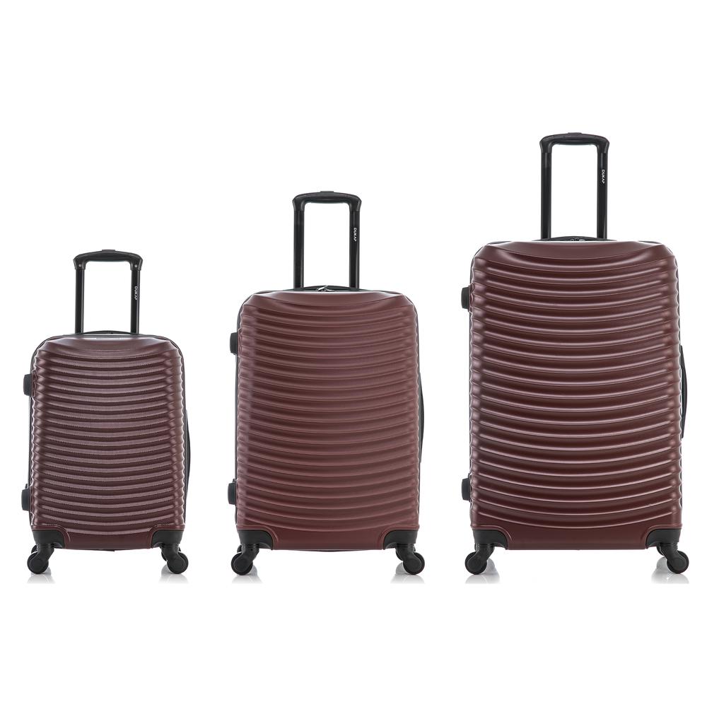 DUKAP Adly Lightweight Hardside Spinner 3 Piece set  20'',24'', 28'' Wine. Picture 6